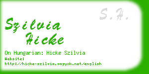 szilvia hicke business card